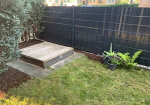 Garten mit Sandkasten